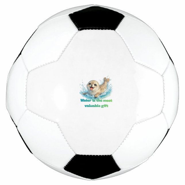 Ballon De Foot Conservation de l'eau et sensibilisation à l'océan (Devant)