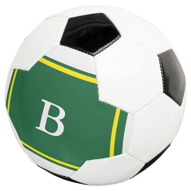 Ballon De Foot Contemporain Design vert/Jaune (3/4)