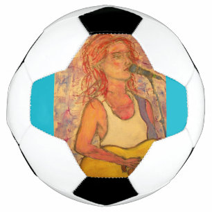Ballon De Foot contrainte du microphone bleu