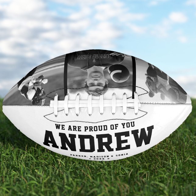 Ballon De Foot Cool cadeau de graduation moderne noir et blanc te (Créateur téléchargé)