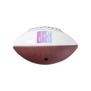 Ballon De Foot Cool Géométrique rose et pourpre   Initiales de co