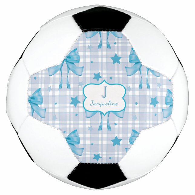 Ballon De Foot Coquette féminine bleue (Devant)