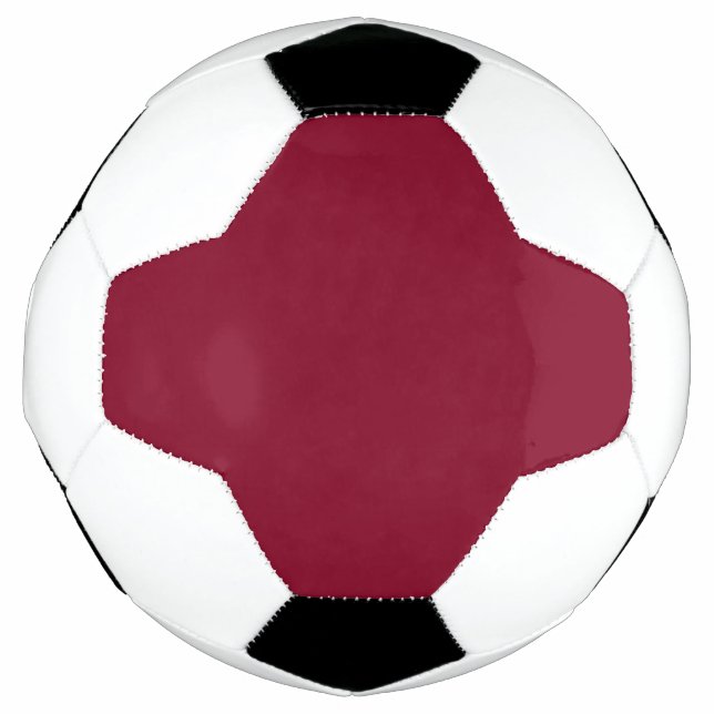 Ballon De Foot Couleur solide bordeaux | Classique | Élégant (Devant)