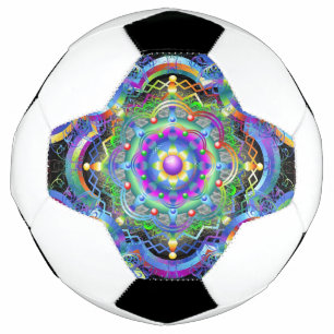 Ballon De Foot Couleurs psychédéliques Universe Mandala