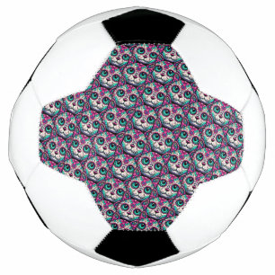 Ballon De Foot Crâne à sucre de chats coloré