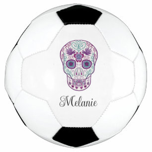 Ballon De Foot Crâne de sucre gothique pastel violet personnalisé