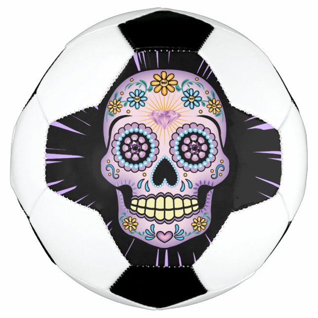 Ballon De Foot Crâne de sucre pourpre (Devant)