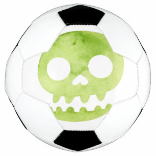 Ballon De Foot Crâne d'Halloween vert Grand Carnet Sac fourre-tou