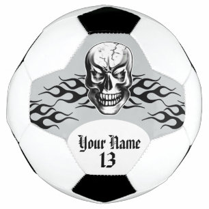 Ballon De Foot Crâne et flammes personnalisés