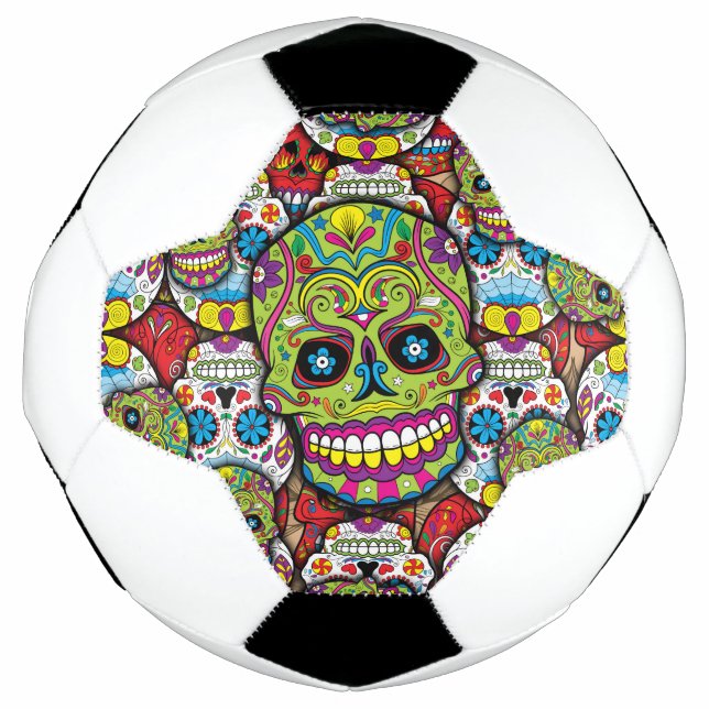 Ballon De Foot Crânes de Sucre Motif (Devant)