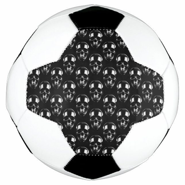 Ballon De Foot Crânes noirs tombés (Devant)