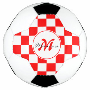 Ballon De Foot Croatie   Hrvatska   Nom À damiers Monogramme 