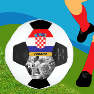 Ballon De Foot Croatie Personnalisée, Drapeau, Bal Photo Football