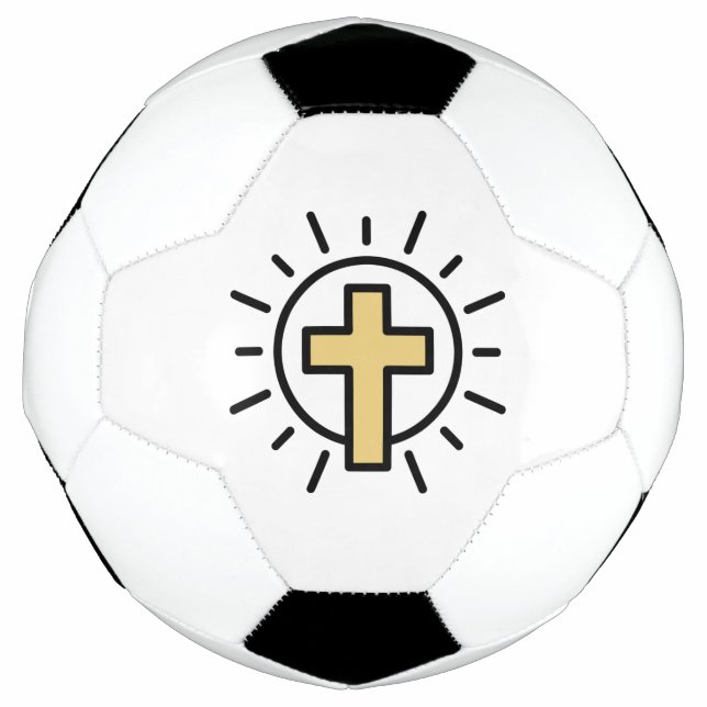 Ballon De Foot Croix chrétienne simple (Devant)