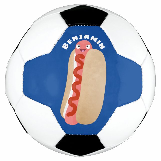 Ballon De Foot Curieux hot dog Weiner dessin animé (Devant)