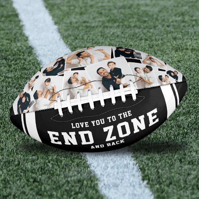Ballon De Foot Custom 12 Photo Collage “Love You to the End Zone” (Créateur téléchargé)