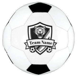 Ballon De Foot Customisable Soccer Team Jaguar Logo Soccer Ball