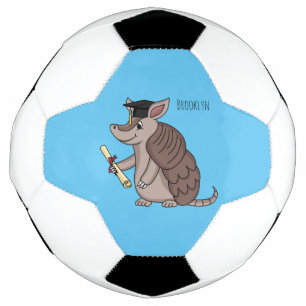 Ballon De Foot Cute armadillo avec dessin animé de la casquette d