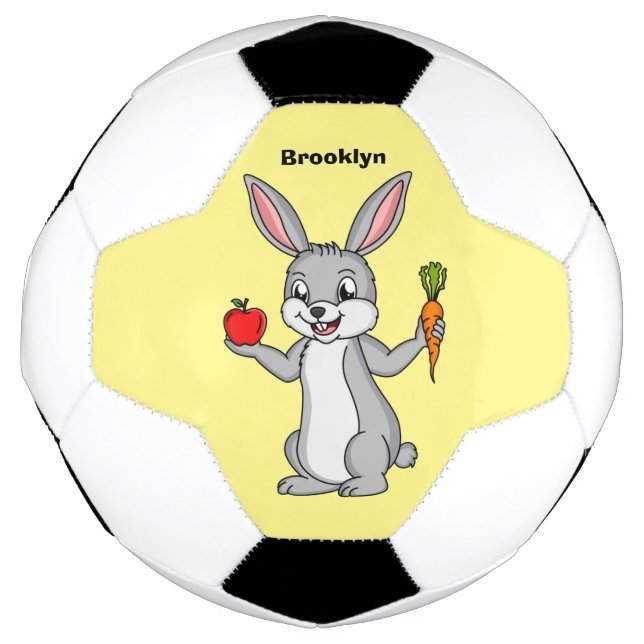 Ballon De Foot Cute bunny rabbit with vegetables (Devant)