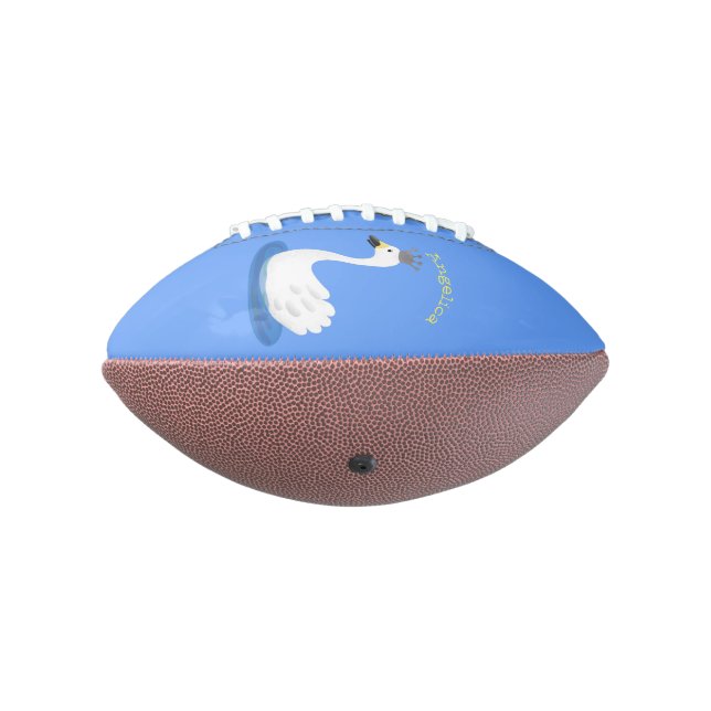 Ballon De Foot Cute cygne blanc avec dessin de la couronne (Tourné à 270°)