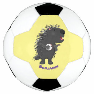 Ballon De Foot Cute drôle porc-épic avec dessin animé de banjo