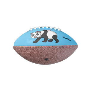 Ballon De Foot Cute happy panda bear with flower cartoon