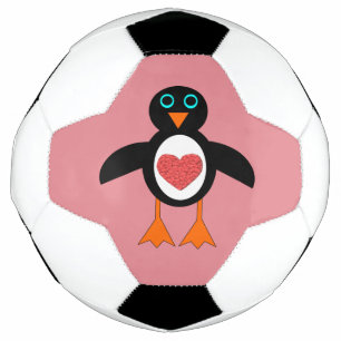 Ballon De Foot Cute Love Coeur Penguin balle de football