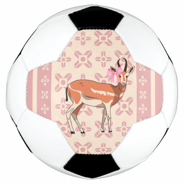 Ballon De Foot Cute Pink Doe-patterned Christmas  (Devant)