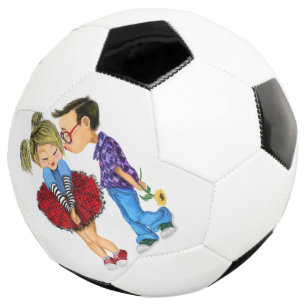 Ballon De Foot Cute Romantic Couple Love - Valentine's Day Kiss