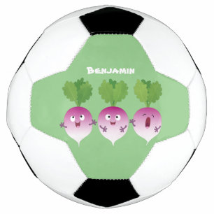 Ballon De Foot Cute turnip légumes trio chanter dessin animé