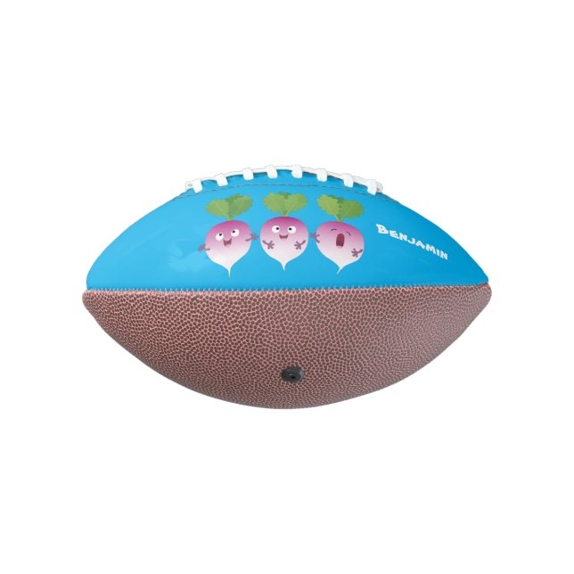 Ballon De Foot Cute turnip vegetable trio singing cartoon (Tourné à 270°)