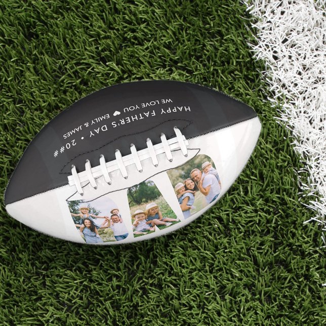 Ballon De Foot DAD Lettre découpée photo Collage texte personnali (Créateur téléchargé)