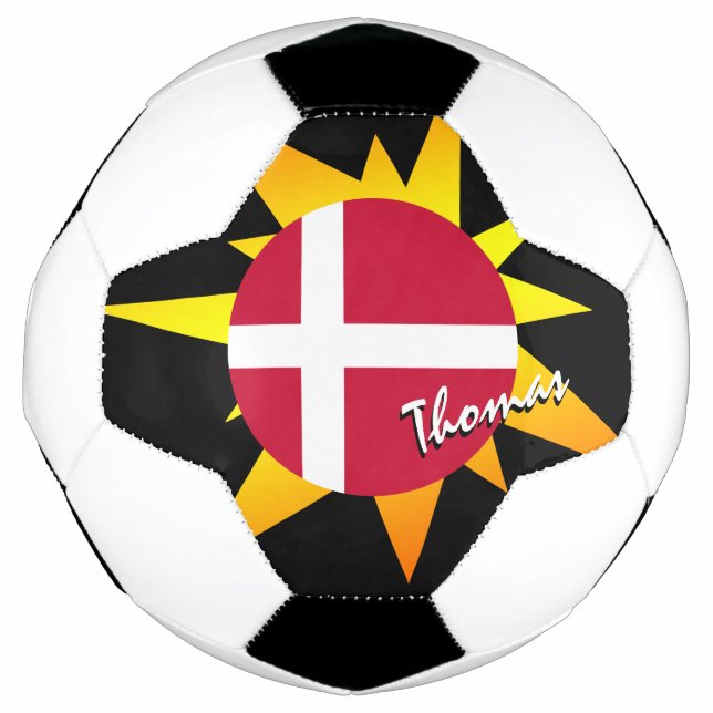 Ballon De Foot Danemark Football & Drapeau danois / BANG (Devant)