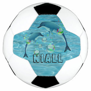 Ballon De Foot Dauphins et bulles amusants Personnalisé