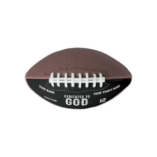 BALLON DE FOOT DÉDIÉ À DIEU COOL PERSONNALISABLE TEXTE BLANC