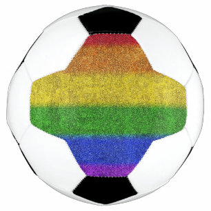Ballon De Foot Dégradé de la Parties scintillant arc-en-ciel tomb
