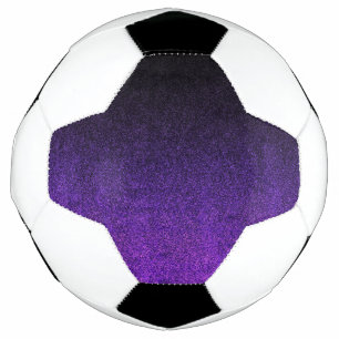 Ballon De Foot Dégradé de Parties scintillant noire et violette