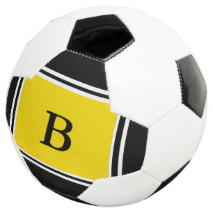 Ballon De Foot Design contemporain noir/jaune