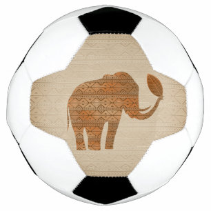 Ballon De Foot Design d'art tribal des éléphants