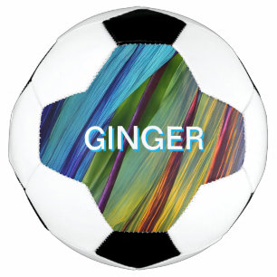 Ballon De Foot Design WAVY coloré en bleu et Turquoise