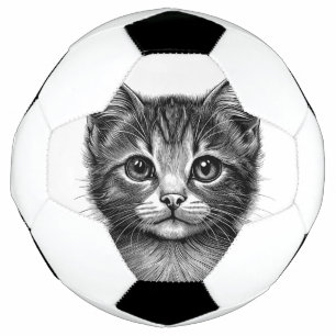Ballon De Foot Dessin adorable de Young Cat