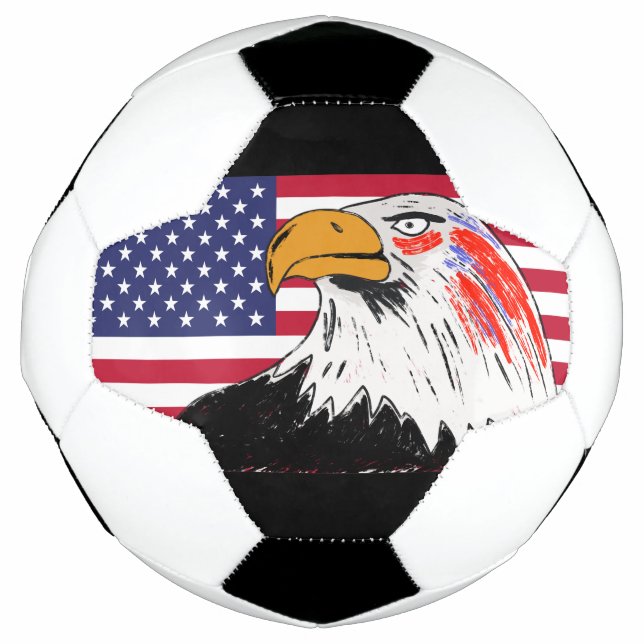 Ballon De Foot Dessin américain d'un aigle (Devant)