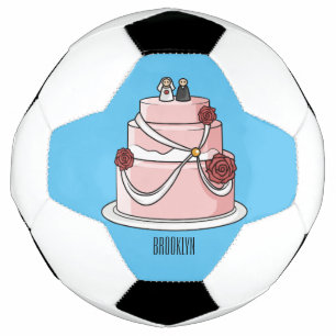 Ballon De Foot dessin animé de gâteau mariage