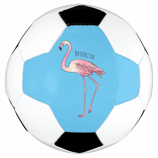 Ballon De Foot dessin animé d'oiseau Flamant rose (Devant)