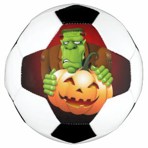 Ballon De Foot Dessin de Frankenstein Monster avec Citrouille