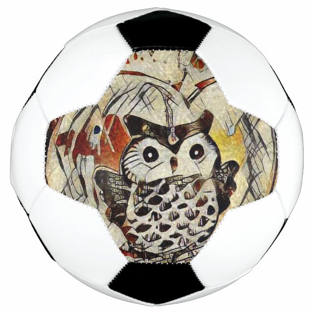 Ballon De Foot Dessin de hibou (Devant)