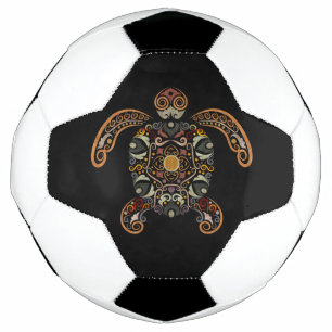 Ballon De Foot Dessin de tortue vintage coloré