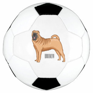 Ballon De Foot dessin humoristique chinois de chien Shar-Pei