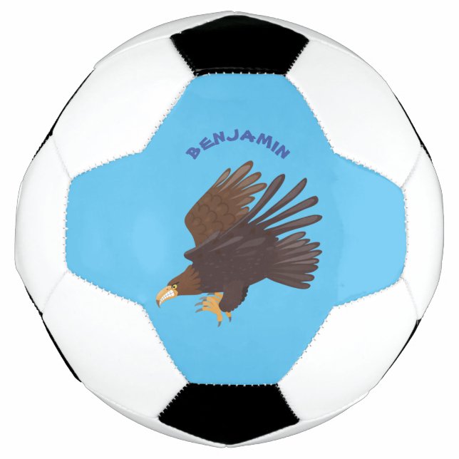 Ballon De Foot dessin humoristique d'aigle royal (Devant)