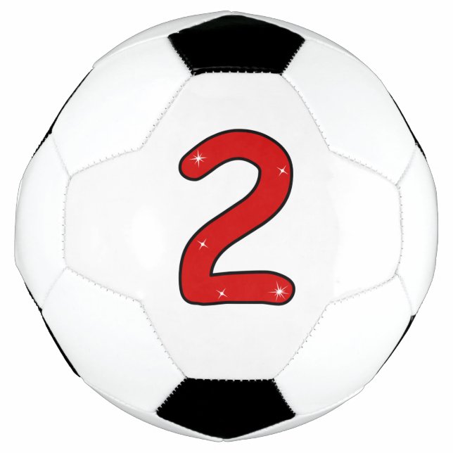 Ballon De Foot deux, 2 ans, deuxième, 2 ans, date, numéro 2,  (Devant)